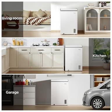 Midea MERC04C4BAWW 3.5 Cubic Feet Chest Freezer, Cu.ft-Convertible, White - Image 8