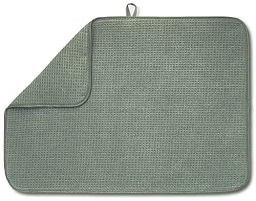 Bellemain XXL Dish Mat 24" x 17" ( LARGEST MAT ) Microfiber Dish Drying Mat , Super absorbent ( Green ) - Image 1