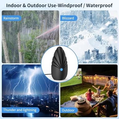 TV Antenna Indoor, 1200+ Miles Long Range Digital Antenna，Antenna for Smart TV for Easy Installation and All Smart/Old TVs, Supports 4K 1080P HD VHF UHF - Image 5