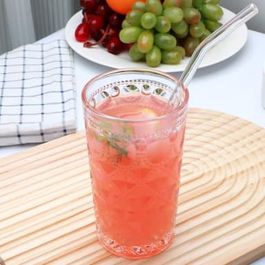 Drinking Glasses Set, 13 oz and 8 oz Highball Glasses Set, Bar Same Style, Essential Glassware for Home, Suitable for Water, Juice, Milk, Cocktails, Whisky, Iced Tea, Great Gift, 8 Pack - Image 5