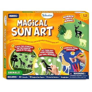Skillmatics Sun Paper Art Kit - STEM Craft Kit for Kids with Decorative Paper, Stencils & Markers, Create with Sunlight, Mess-Free, Indoor Fun, Gifts for Ages 4, 5, 6, 7, 8, 9, 10, 11, 12 - Image 9