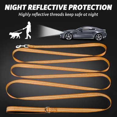 Long Dog Leash XiaZ Training Leashes 10/15/20/30/50/100ft Long Lead for Dogs 30ft Training Leash for Outside Blue 30 Foot Nylon Padded Handle Reflective Hiking Yard - Image 2