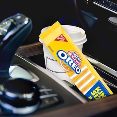 OREO Double Stuf Golden Sandwich Cookies, King Size, 12 Snack Packs (8 Cookies Per Pack) - Image 9