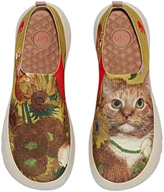 UIN x FatCatArt Collaboration Slip Ons Casual Loafers Lightweight Comfortable Sneakers Art Travel Shoes - Image 3