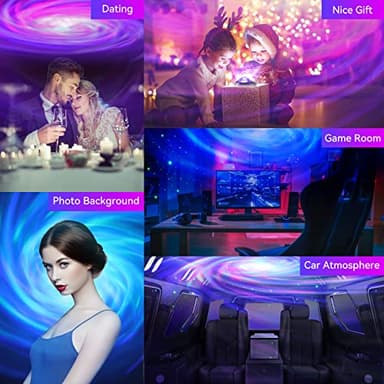 ENOKIK Galaxy Projector, Star Aurora Projector Built-in Bluetooth Speaker, Night Light for Kids Adults, White Noise Light for Home Decor/Relaxation/Party/Music/Gift (Black) - Image 6