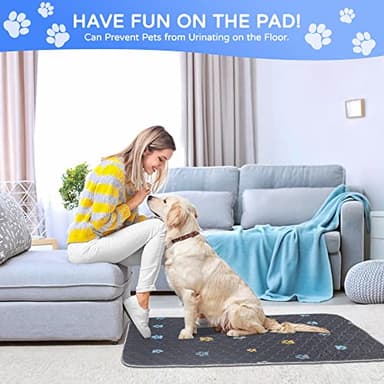 Aitmexcn Washable Puppy Dog Pee Pad, 2PCS 100% Waterproof Whelping Training Mat for Puppy/Senior Dog, Fast Drying Reusable Puppy Pads for Indoor, Outdoor and Car Travel- 48'' x 48'',Gray - Image 4