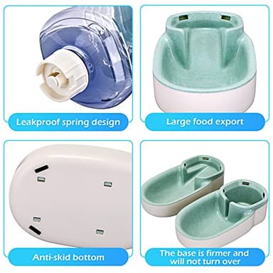 Kacoomi Automatic Dog Cat Feeder and Water Dispenser Gravity Food Feeder and Waterer Set with Pet Food Bowl for Small Medium Dog Puppy Kitten, Large Capacity 1 Gallon x 2 - Image 5