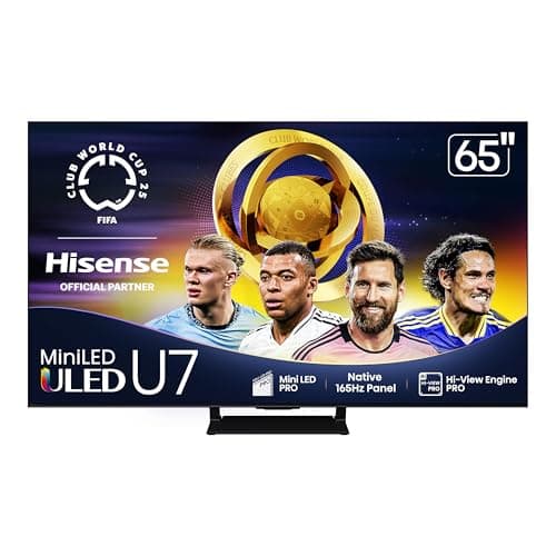 Hisense 65" Class U7 Mini-LED ULED 4K UHD Google Smart TV (65U75QG, 2025 Model) - QLED, Native 165Hz, VRR 288, Up to 3000 Nits, HDR10+, Dolby Vision IQ · Atmos, IMAX Enhanced, 2.1.2 Ch Surround - Image 1