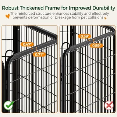 Yaheetech Dog Playpen Outdoor, 32 inch 8 Panels Dog Pen Indoor Heavy Duty Puppy Exercise Pen Metal Pet Fence for RV Camping/Yard/Garden - Image 6
