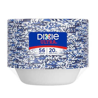 Dixie Ultra, Large Paper Bowls, 20 Oz, 56 Count, Microwave Safe, Compostable, Disposable Bowls Great For Breakfast, Lunch, And Dinner Meals - Image 5