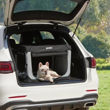 ZOMISIA 42 Inch Collapsible Dog Crate for Extra Large Dogs - XL Dog Travel Crate Portable with Breathable Mesh Windows, Soft Sided Dog Kennel Foldable for Indoor and Outdoor, Grey - Image 7