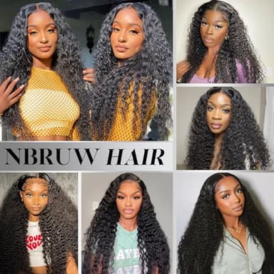 Human Hair Bundles 20 22 24 26 Inch Deep Wave Bundles Human Hair 12A 4 Bundles Human Hair 100% Unprocessed Virgin Deep Curly Human Hair Bundles Deals Real Human Hair Extensions Natural Black - Image 7