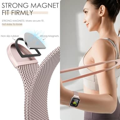 Original Milanese Loop Band Compatible with Apple Watch 38mm 40mm 41mm 42mm 44mm 45mm 46mm 49mm - Women & Men Magnetic Closure Adjustable Metal Strap for iWatch Series 11 10 9 8 7 6 5 4 SE2 3 Ultra2 3 - Image 4