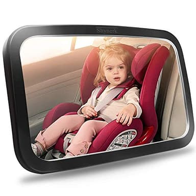 Shynerk Baby Car Mirror, Safety Car Seat Mirror for Rear Facing Infant with Wide Crystal Clear View, Shatterproof, 360° Rotation, Crash Tested and Certified - Image 1