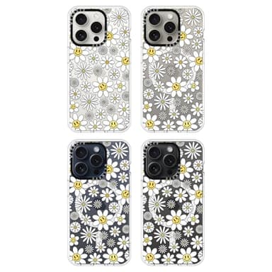 MOSNOVO Case for iPhone 15 Pro, [Compatible with Magsafe] [Buffertech 6.6ft Military-Grade Drop Protection] [Anti Peel Off Tech] Clear Phone Case Design - Happy Daisy Blooms - Image 3
