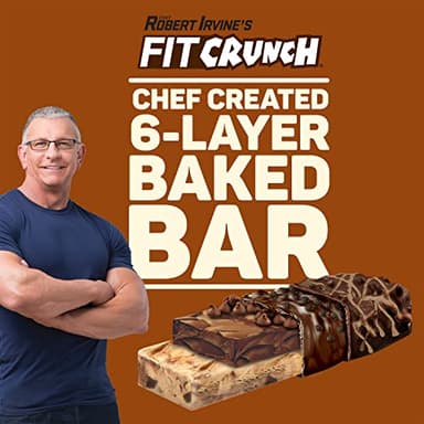 FITCRUNCH Snack Size Protein Bars, 6-Layer Baked Bar, 3g of Sugar, Gluten Free & Soft Cake Core (9 Bars, Chocolate Chip Cookie Dough) - Image 8