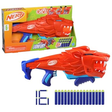 NERF Wild Lionfury, Easy Play Dart Blaster, 16 Nerf Elite Darts, Nerf Blaster Lion Toys for 6 Year Old Boys & Girls & Up, Outdoor Toys - Image 13