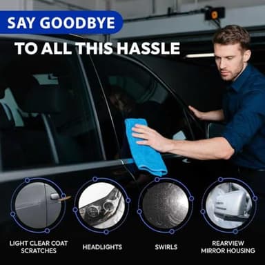 2025 New Upgraded Car Scratch Remover, Scratch and Swirl Remover for Vehicles Blemishes, Non-Toxic Car Paint Scratch Repair, Polishing & Waxing Kits with Buffer Pad, Microfiber Towel (1) - Image 2