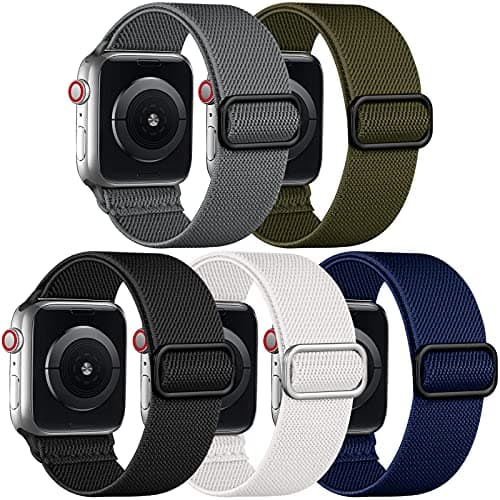 Adorve Compatible with Apple Watch Bands Ultra 3/2/1 49mm 46mm 45mm 44mm 42mm 41mm 40mm 38mm Men Women, Soft Nylon Stretchy Braided Straps for iWatch Bands Series 11/10/9/8/7/6/5/4/3/2/1/SE/SE2/SE3 - Image 1