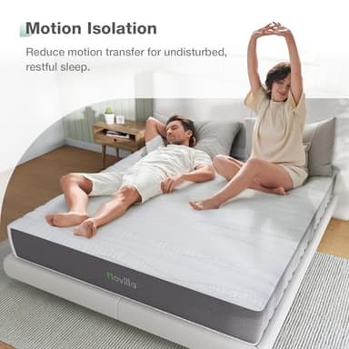 Novilla Full Mattress, 10 Inch Memory Foam Mattress Full with Bamboo Charcoal Foam for Cool Sleep & Pain Relief & Motion Isolating, Full Size Mattresses in a Box, Medium Firm - Image 6