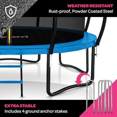 Trampoline for Kids and Adults - 8Ft 10Ft 12Ft 14FT 15ft 16ft Trampoline with Net - with Bonus Sprinkler and LED Lights/ASTM Certified/Extra Sturdy Recreational Outdoor Trampolines - Image 6
