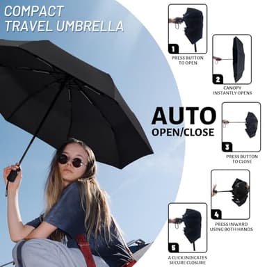 SY COMPACT Travel Umbrella Windproof Automatic Umbrellas Small Compact UV Sun Protection Factory Outlet Umbrella - Image 5