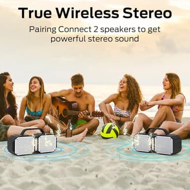 BUGANI Shock Bluetooth Speaker, Portable Bluetooth 5.3, Waterproof, 60W Super Power, Outdoor Speaker, Black(New Model) - Image 2