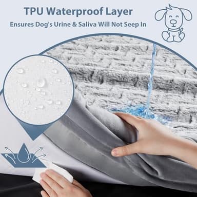 WNPETHOME XL Extra Large Dog Bed, Washable Dog Couch with Removable Waterproof Cover, Orthopedic Large Pet Sofa Bed with Bolster Sides for Sleeping - Image 7