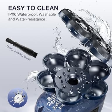 Head Shaver 7D, Wyklaus Head Shavers for Bald Men, Head Electric Razor with Nose Hair Trimmer, Waterproof Wet Dry Mens Grooming Kit - Image 6