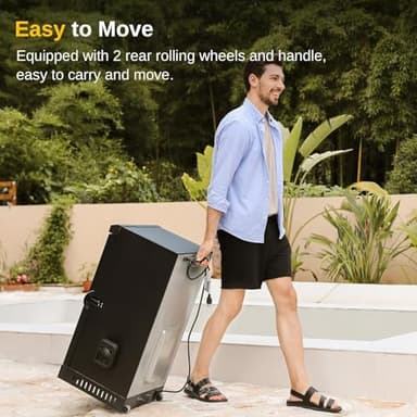 EAST OAK 30-inch Electric Smoker, Outdoor Smoker with Convenient Side Wood Chip Loader, 725 Sq Inches of Cooking, Digital Control and 4 Removable Racks for Outdoor Kitchen, BBQ, Backyard, Black - Image 8