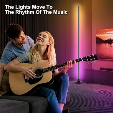 Bcmsda LED Floor Lamp, Corner Lamp, Corner Floor Lamp Compatible with Alexa, App, Remote Control, 16 Million DIY Colors RGB Floor Lamp, Music Sync, Timer Corner Light for Living Room, Bedroom - Image 5