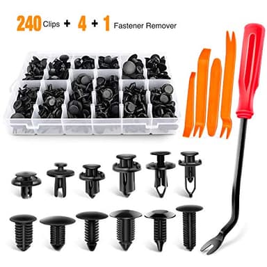 GOOACC - GRC-33 240PCS Bumper Retainer Clips Car Plastic Rivets Fasteners Push Retainer Kit Most Popular Sizes Auto Push Pin Rivets Set -Door Trim Panel Fender Clips for GM Ford Toyota Honda Chrysler - Image 2
