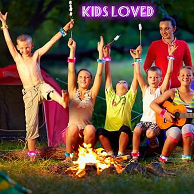 Mikulala 24Pcs Glow in the Dark Party Supplies for Kids/Adults, Flashing Light up Toys LED Bracelets Halloween Glow Sticks, Mardi Gras Party Favors Carnival Birthday Concert Gifts Accessory - Image 7