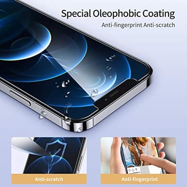 UNBREAKcable Shatterproof Tempered Glass Screen Protector for iPhone 12/12 Pro [2-Pack] [99.99% HD Clear] [Easy Installation Frame] [9H Hardness] [Full Coverage] [Bubble Free] for Apple 6.1'' - Image 5