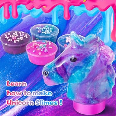 ZOnFRTO Mini Unicorn Slime Kit for Girls - Glimmer Crunchy, Butter, and Galaxy Slime for Kids 6-12 - Party Favors for Children - Image 7