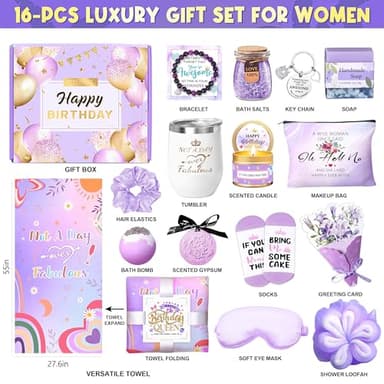 Birthday Gifts for Women Friendship, Gifts for Women Birthday Unique, Best Friend Birthday Gifts, Happy Birthday Gift Basket for Her, Friends, Coworkers, Wife, Mom, Daughter - Image 2