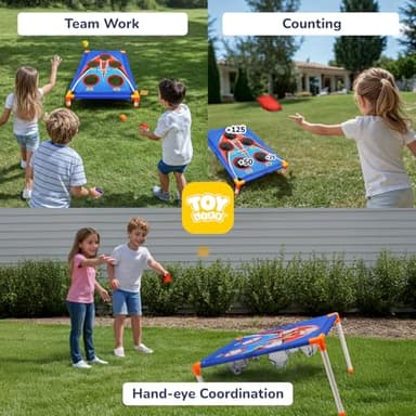 TOY Life Bean Bags Toss Carnival Games, Cornhole, Outdoor Toys for Kids Ages 4-8, Backyard Game Sports & Outdoor Play, Outside Toys for Ages 5-7, Family Lawn Yard Games Birthday Party, Gift for Boys - Image 4