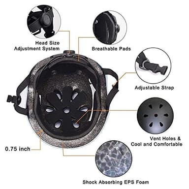 BURSUN Kids Bike Helmet Ventilation & Adjustable Toddler Helmet for Ages 2-3-5-8 Kids Boys Girls Multi-Sport Helmet for Bicycle Skate Scooter, 5 Colors - Image 5