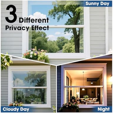 Coavas One Way Privacy Window Film, Sun Blocking Reflective Window Film See Out Not in, Heat Control Window Tint for Home, Anti UV Static Cling for Windows Office Door (Black, 29.5 Inch X 6.5 Feet) - Image 4
