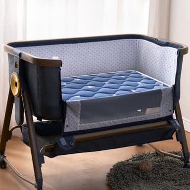 Baby Bassinet Mattress 47x 23.6 inches- Firm Support and Comfort Premium Foam,Noiseless and Odorless,Hypoallergenic Small Crib Mattress, Fits Moses Basket, Dual Sided with Soft Breathable Fabric - Image 7