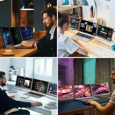 2025 New Upgraded Laptop Screen Extender Portable Monitor, 1080P FHD IPS Screen, Monitor Extender for Laptop, Fit for 13-17" Laptops, Plug & Play Compatiable with Windows/Mac/Android/Switch (14 inch) - Image 3