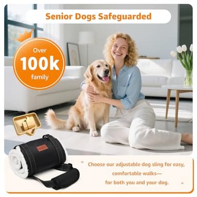 LOOBANI Portable Dog Sling for Back Legs, Hip Support Harness to Help Lift Rear for Canine Aid Old K9 Cruciate Ligament Rehabilitation - Image 9