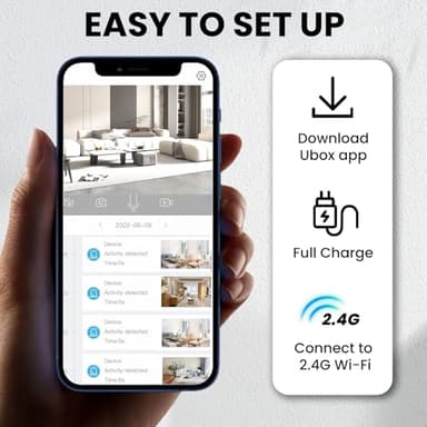 Funstorm 2025 Upgraded Security Camera, 4K HD Mini Nanny Cam for Home with Night Vision, WiFi Indoor Camera, 100 Days Long Battery Life, Motion Detection, Remote Viewing, Wireless Surveillance Cam - Image 6