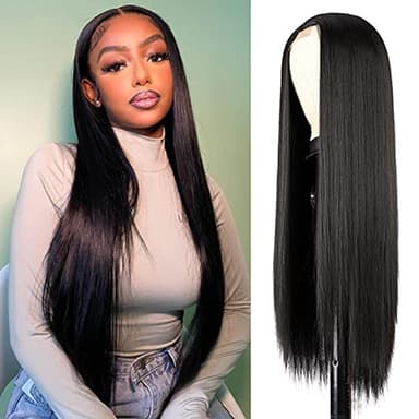 NVL Hair Straight Human Hair Wig, 13x4 Lace Front Wig for Women, Pre-Plucked with Baby Hair, Glueless, 200% Density, Natural Color, 22 Inch - Image 7