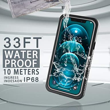 Diverbox for iPhone 12 Waterproof Case,Waterproof Shockproof Dustproof IP68 Full-Body Hard Case Built-in Screen Protector Underwater Outdoor Waterproof Cover for iPhone 12,6.1 in (Clear) - Image 5