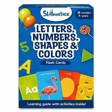 Skillmatics Thick Flash Cards for Toddlers - Letters, Numbers, Shapes & Colors, Montessori Toys, Preschool Learning Activities, Learning Aids, Gifts for Kids Ages 1, 2, 3, 4 Years - Image 1