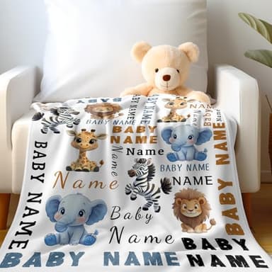 Ship Next Day, Custom Name Blanket - Printed in USA, Personalized Baby Blankets for Girls, Baby Blanket with Name, Ultra-Soft Cozy Fleece Blankets, Gifts for Boys & Girls Kids Teen Girl New Mom - Image 2