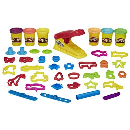 Play-Doh Fun Factory Deluxe Set, 31 Tools & 6 Cans, Back to School Gifts & Prizes, Kids Arts & Crafts, Preschool Toys, Ages 3+ (Amazon Exclusive) - Image 1