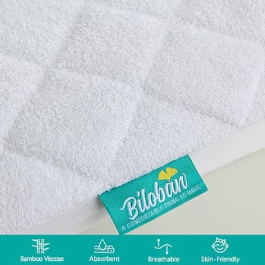 Bassinet Mattress Protector, Universal Fit for Halo Bassinest Swivel and Hourglass/Oval Bassinet Mattress, Ultra Soft Waterproof and Breathable, 2 Pack - Image 2