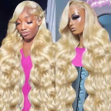 FASLEI 30 Inch 613 Lace Front Wig Human Hair 200 Density Blonde Wig Human Hair 613 Body Wave Lace Front Wigs Human Hair 13x6 HD Lace Frontal Wig Human Hair Pre Plucked with Baby Hair - Image 3